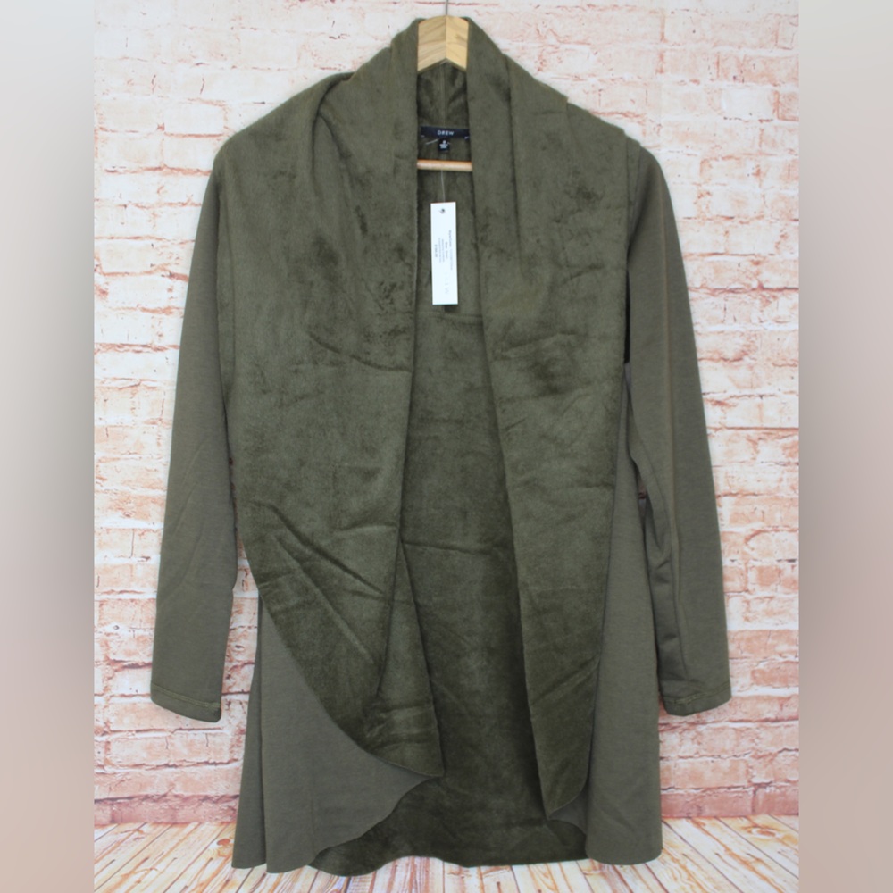 Anthropologie Drew | Olive Green Open Front Blanket Cardigan Sweater